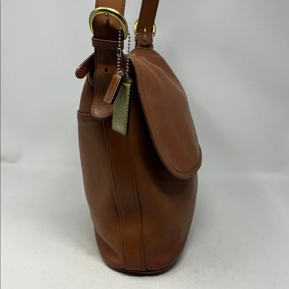 Vintage COACH 4115 Whitney Flap Crossbody Bag Brown Leather Made in USA - Picture 4 of 17